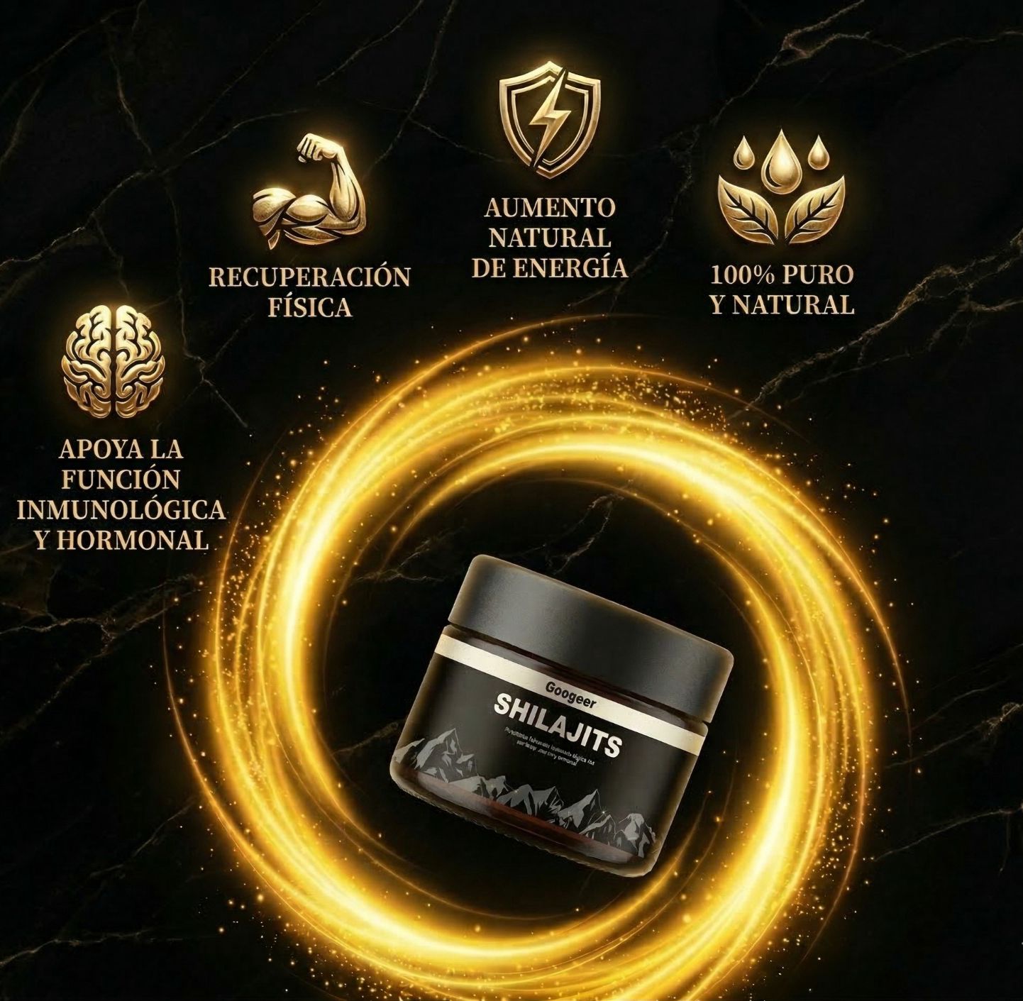 Shilajit 100% puro. Fuente de energía vital del Himalaya